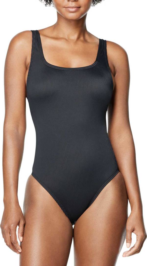 Speedo Women's Rib Logo One Piece Swimsuit