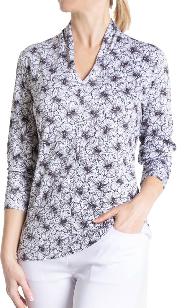 Sport Haley Women's Elsa Long Sleeve V-Neck Golf Polo
