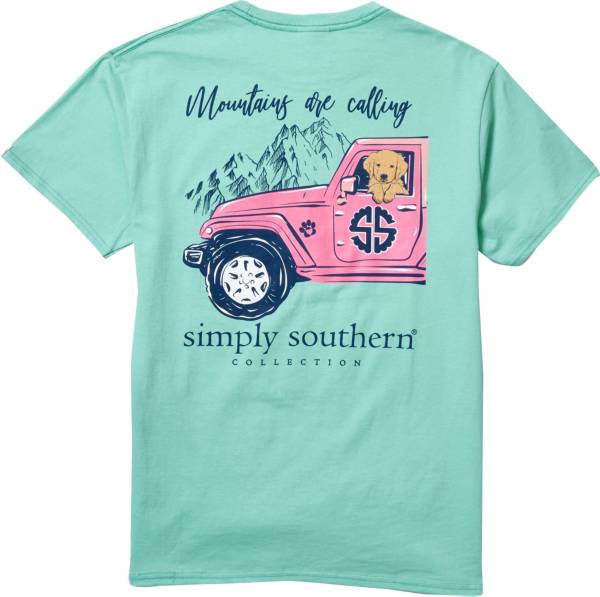 Simply Southern Women's Mountains Are Calling Short Sleeve T-Shirt