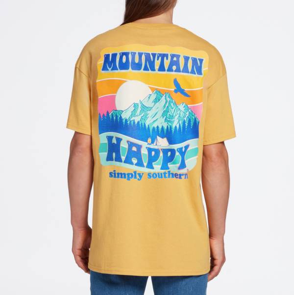 Simply Southern Women's Mountain Happy Short Sleeve T-Shirt