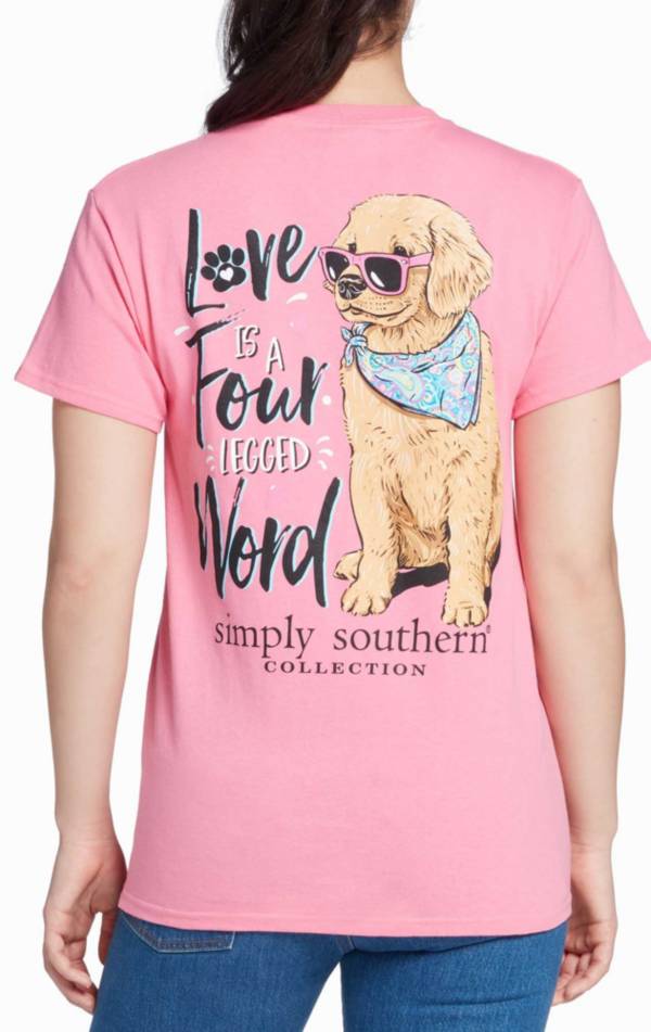 Simply Southern Women's Puppy Lover Short Sleeve Graphic T-Shirt