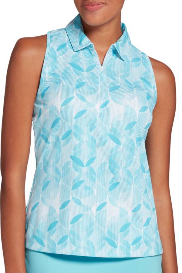 Slazenger Women's Refresh Printed Sleeveless Golf Polo