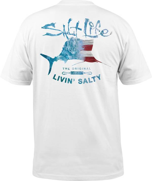 Salt Zone Performance Wear,Mens saltwater short sleeve fishing shirt billfish 