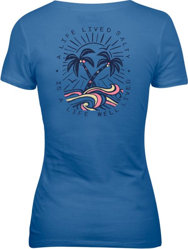 Salt Life Women's Life Lived Salty V-Neck Shirt