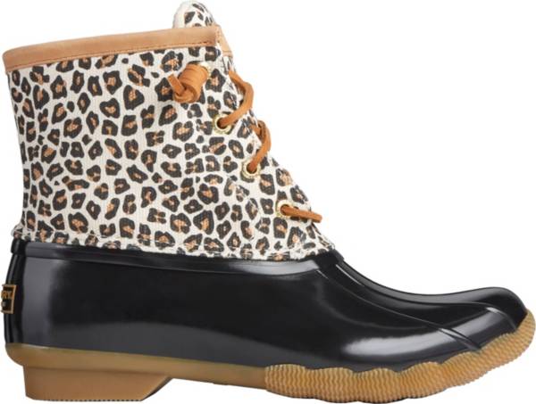 Sperry Women's Saltwater Animal Print Duck Boots
