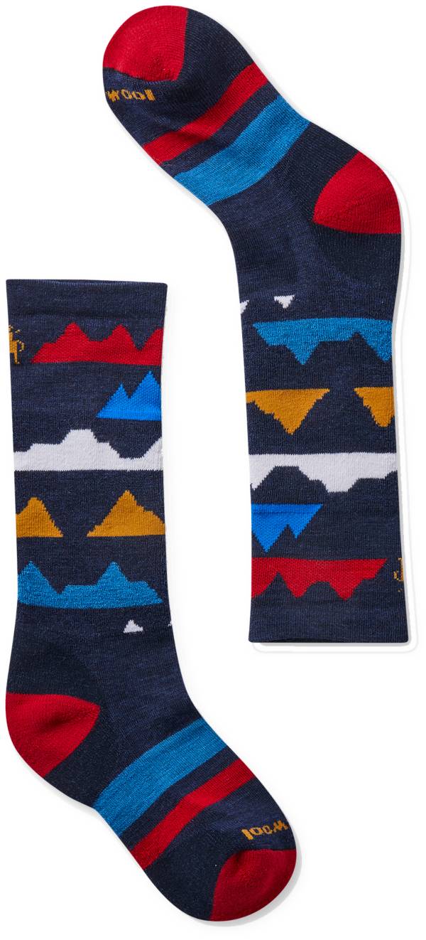 Smartwool Kids' Wintersport Full Cushion Mountain Pattern Over The Calf Socks