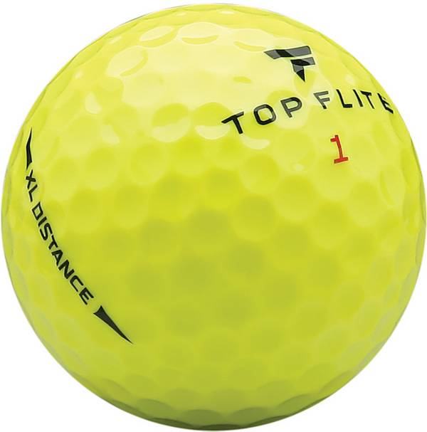 Top Flite 2020 XL Distance Yellow Personalized Golf Balls – 15 Pack