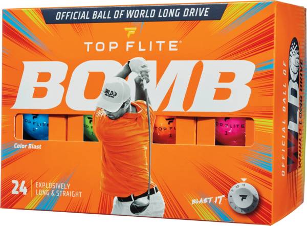 Top Flite 2020 BOMB Color Blast Golf Balls – 24 Pack