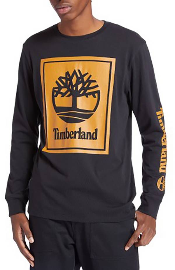 Timberland Men's Stack Logo Long Sleeve T-Shirt