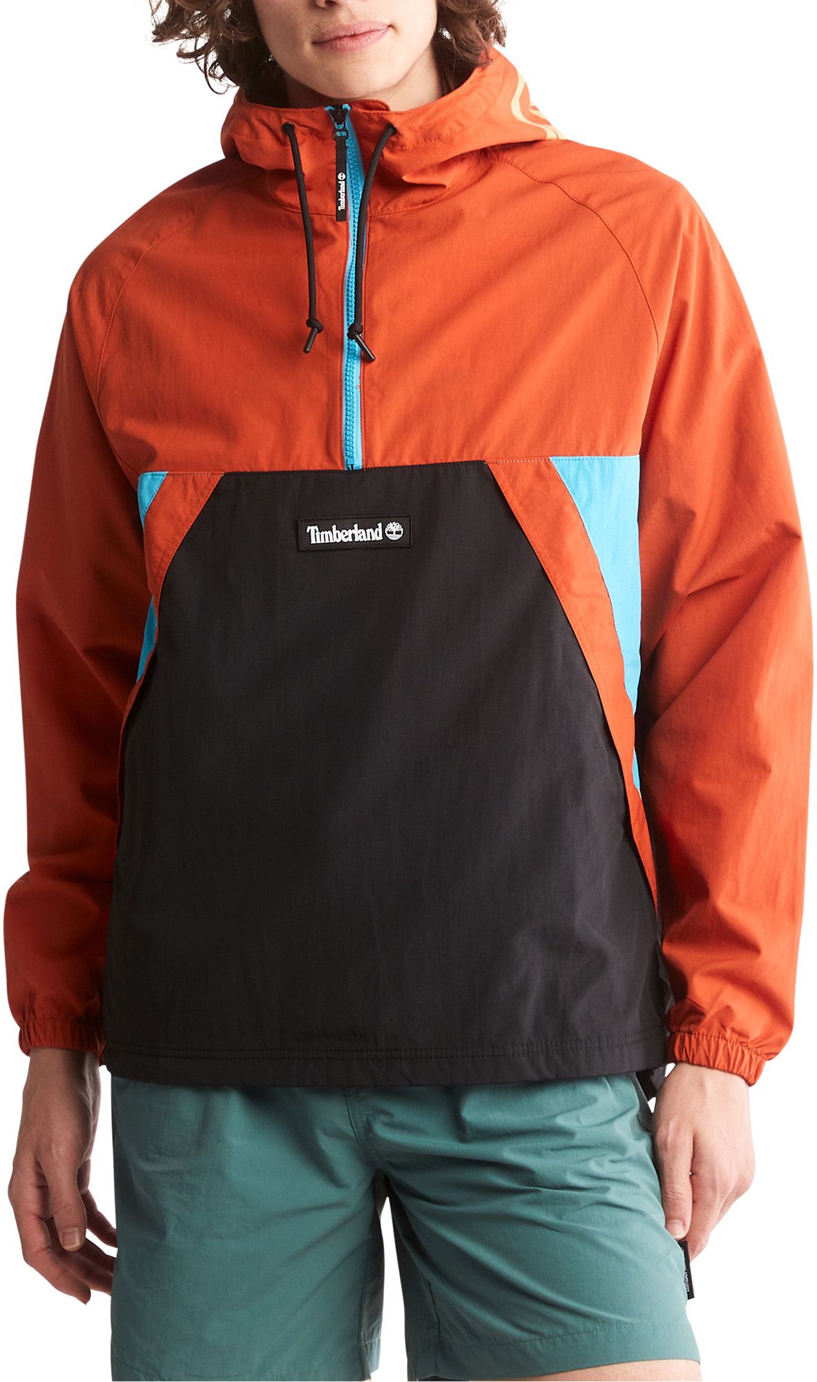 pullover windbreaker with hood