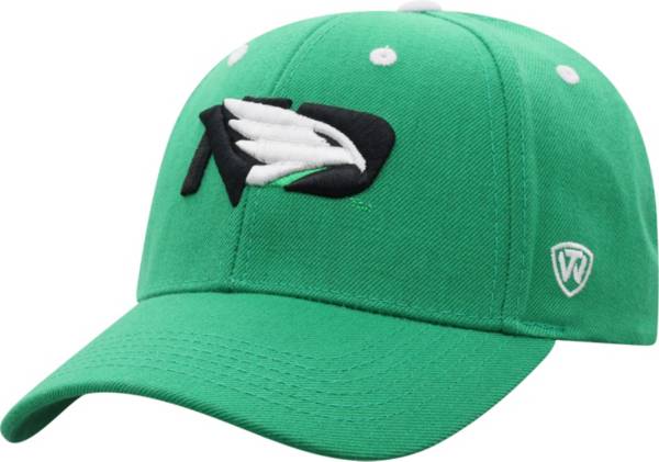 Top of the World Men's North Dakota Fighting Hawks Green Triple Threat Adjustable Hat