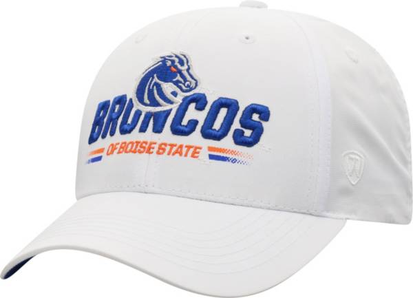 Top of the World Men's Boise State Broncos Centralize Aura Adjustable White Hat