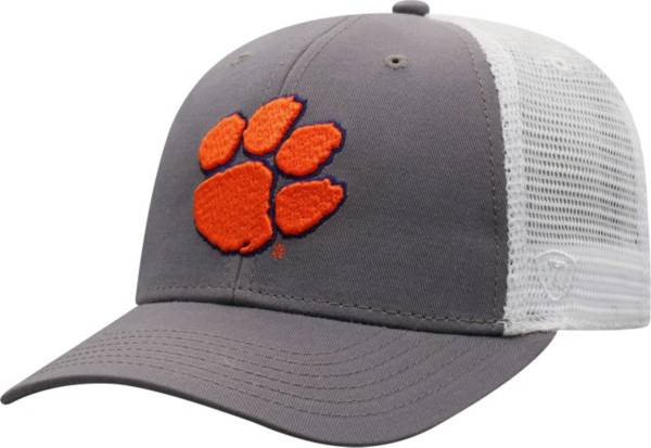 Top of the World Men's Clemson Tigers Grey/White BB Two-Tone Adjustable Hat