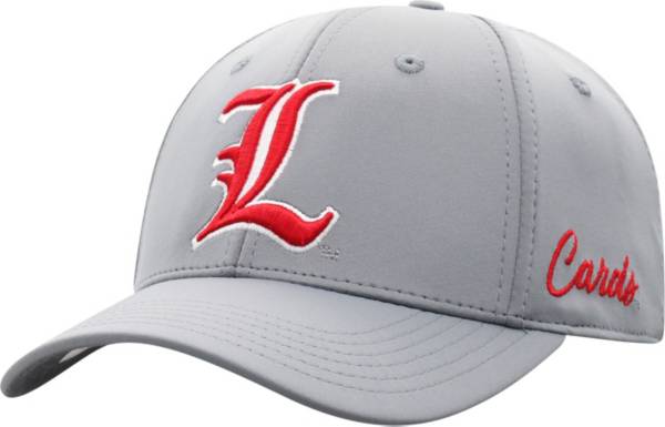 Top of the World Men's Louisville Cardinals Grey Phenom 1Fit Flex Hat