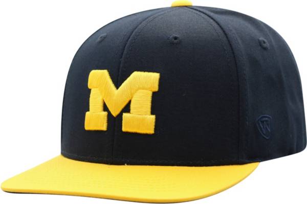 Top of the World Youth Michigan Wolverines Blue Maverick Two-Tone Adjustable Hat