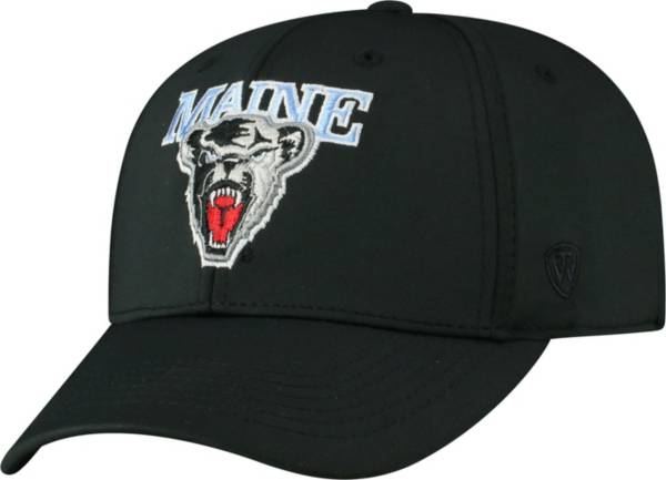 Top of the World Men's Maine Black Bears Tension 1Fit Flex Black Hat