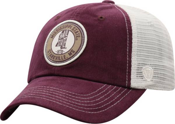 Top of the World Men's Mississippi State Bulldogs Maroon Control Two-Tone Adjustable Hat