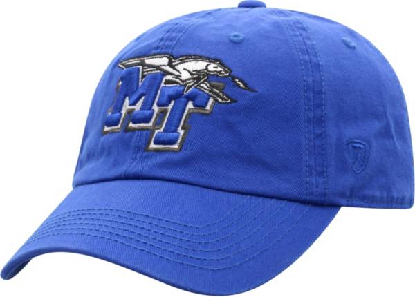 Top of the World Men's Middle Tennessee State Blue Raiders Crew Washed Cotton Adjustable White Hat