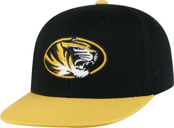 Top of the World Youth Missouri Tigers Maverick Adjustable Black Hat