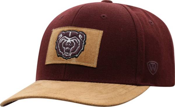 Top of the World Men's Missouri State Bears Maroon Hide Adjustable Hat