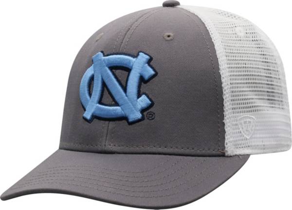 Top of the World Men's North Carolina Tar Heels Grey/White BB Two-Tone Adjustable Hat