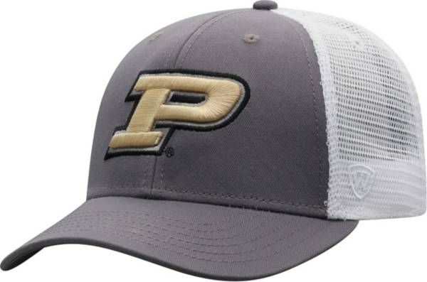 Top of the World Men's Purdue Boilermakers Grey/White BB Two-Tone Adjustable Hat