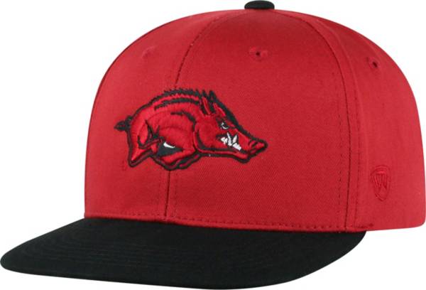 Top of the World Youth Arkansas Razorbacks Cardinal Maverick Adjustable Hat