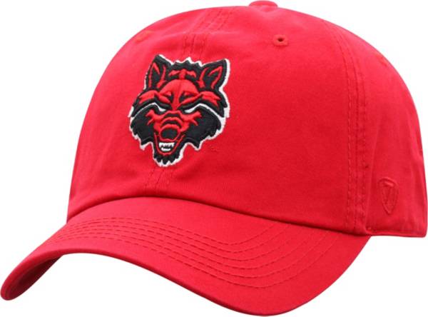 Top of the World Men's Arkansas State Red Wolves Scarlet Crew Washed Cotton Adjustable Hat