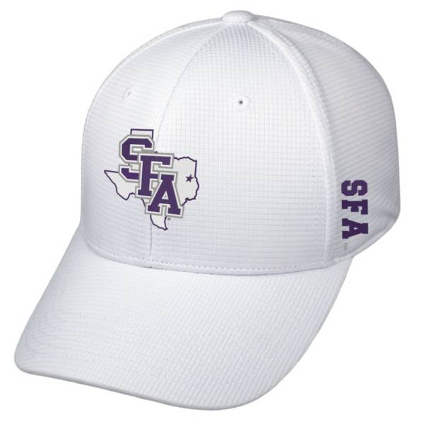 Top of the World Men's Stephen F. Austin Lumberjacks Booster Plus 1Fit Flex White Hat