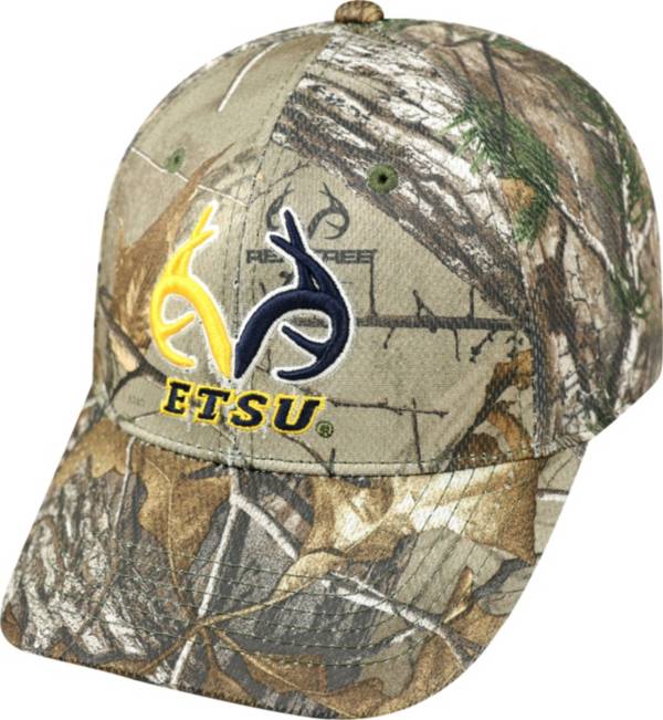 Top of the World Men's East Tennessee State Buccaneers Real Tree Camo RTX 1Fit Flex Hat