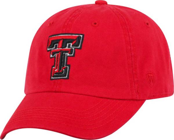 Top of the World Men's Texas Tech Red Raiders Red Crew Washed Cotton Adjustable Hat