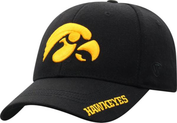 Top of the World Men's Iowa Hawkeyes Premium 1Fit Flex Black Hat