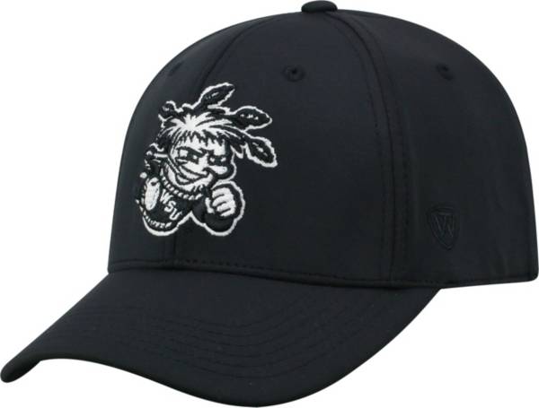 Top of the World Men's Wichita State Shockers Tension 1Fit Flex Black Hat