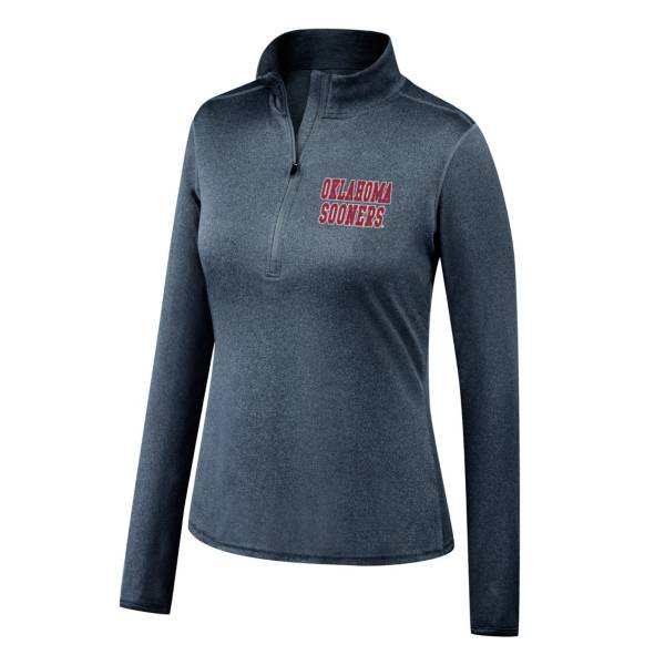 Top of the World Women's Oklahoma Sooners Motion Grey Half-Zip Shirt