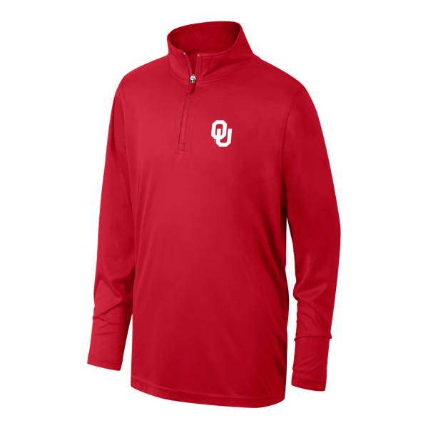 Top of the World Youth Oklahoma Sooners Turbine Crimson Quarter-Zip Shirt