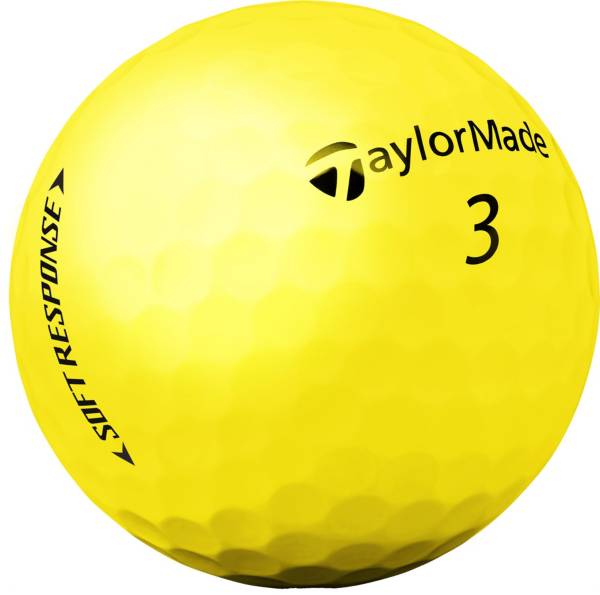 TaylorMade Soft Response Matte Yellow Golf Balls