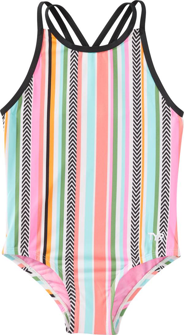 TYR Girls' Peekaboo Oliviafit One-Piece Swimsuit