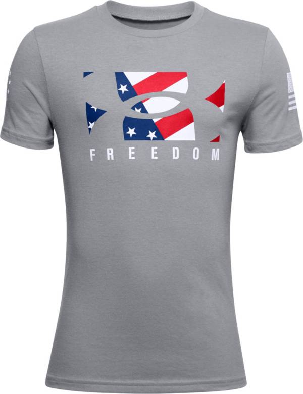 Under Armour Boys' Freedom Flag Big Logo Graphic T-Shirt