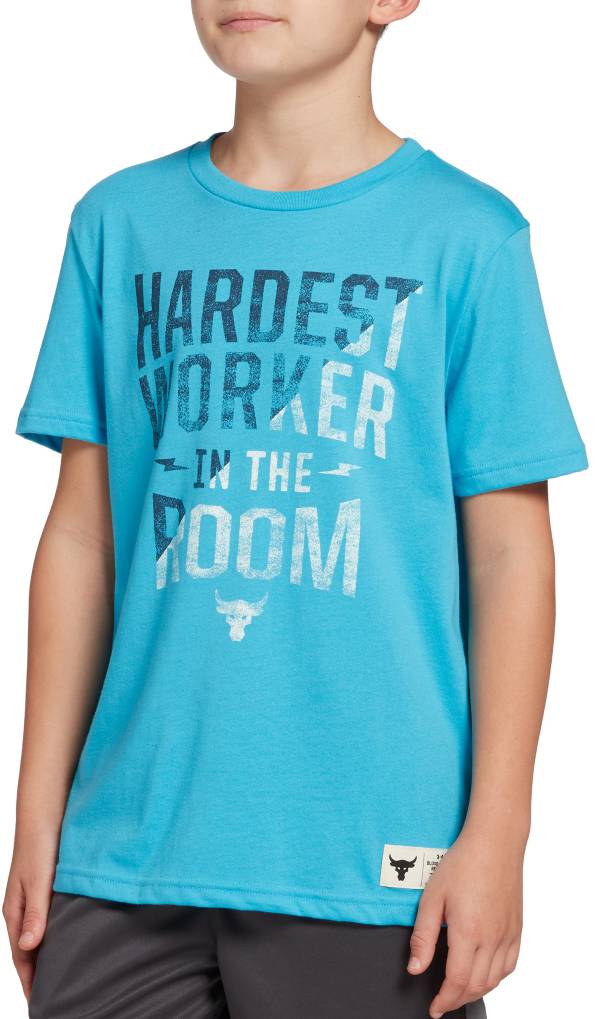 Under Armour Boys' Project Rock Hardest Worker Graphic T-Shirt