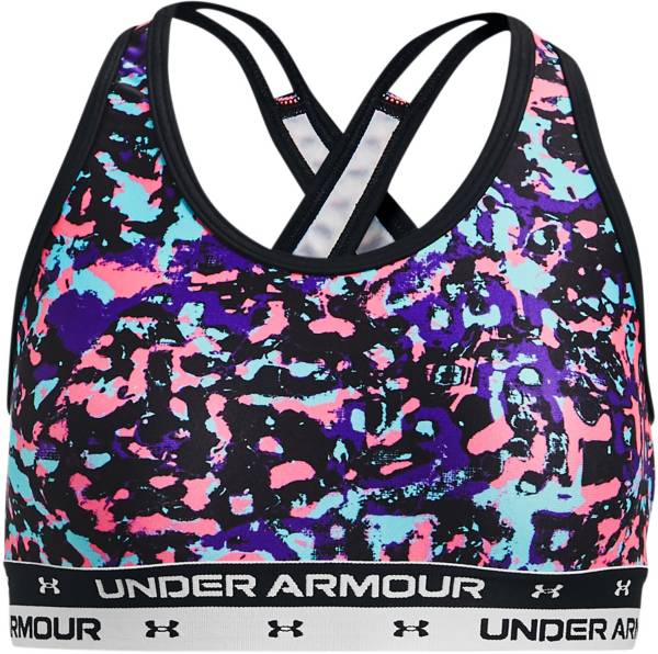 Under Armour Girls' Crossback Printed Sports Bra