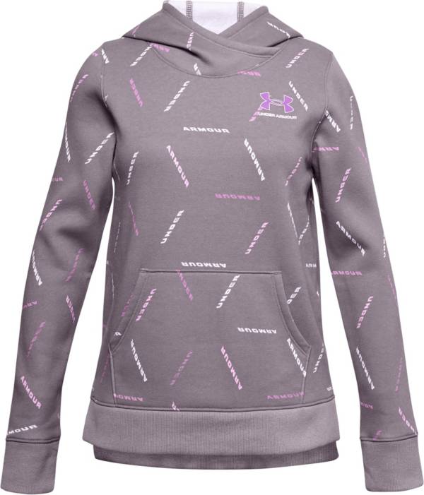 Under Armour Girls' Rival Fleece Printed Hoodie