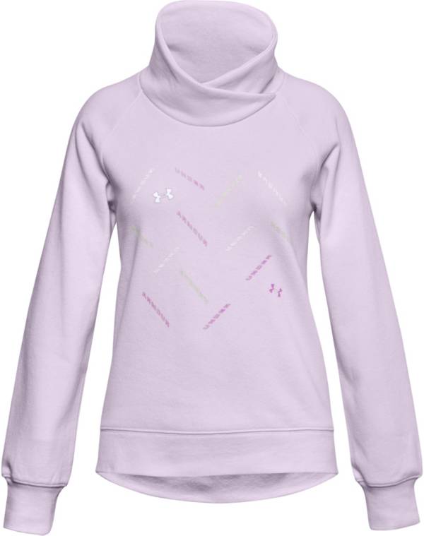 Under Armour Girls' Rival Fleece Wrap Neck Sweatshirt