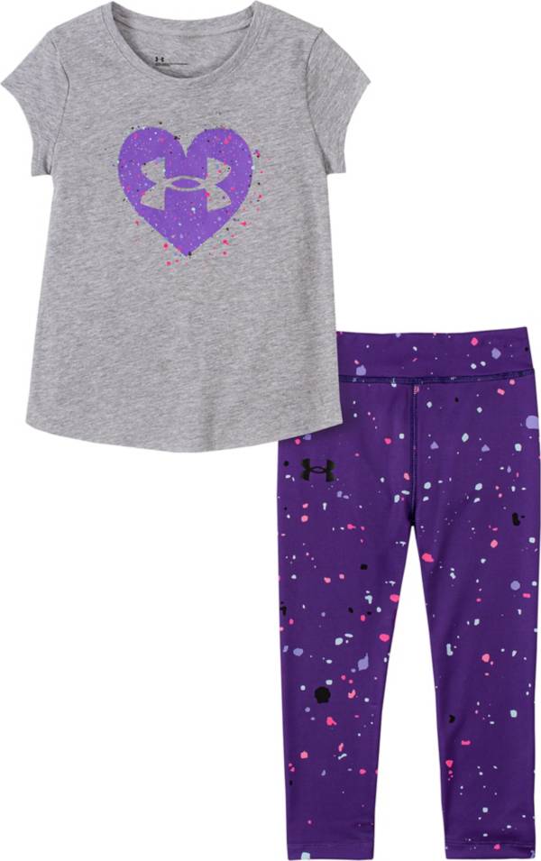 Under Armour Little Girls' Splash T-Shirt and Leggings Set