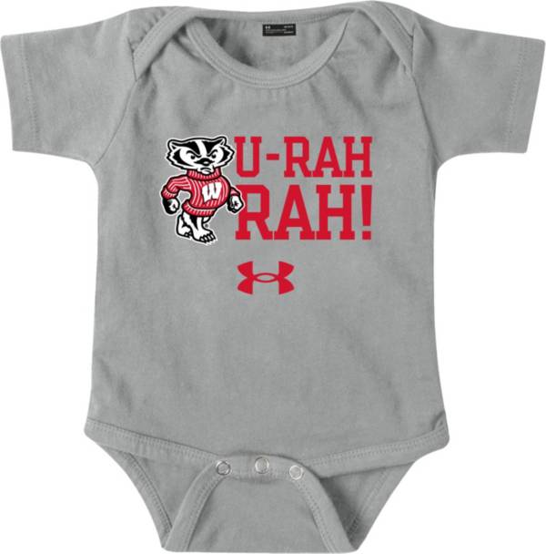 Under Armour Infant Wisconsin Badgers Grey Onesie