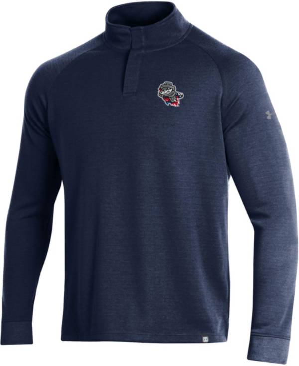 Under Armour Men's Rocket City Trash Pandas Navy Quarter-Snap Shirt
