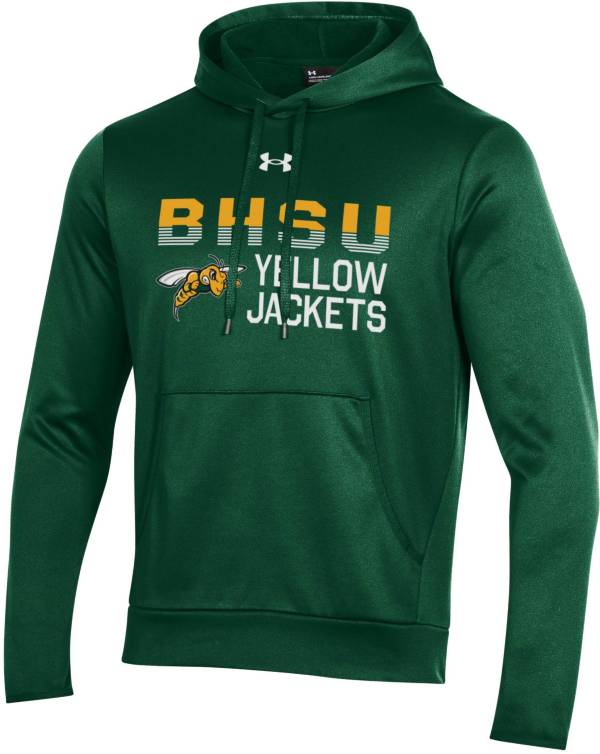 Under Armour Men's Black Hills State Yellow Jackets Green Armour Fleece Performance Hoodie