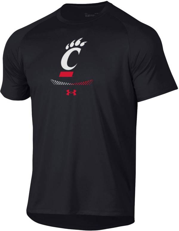 Under Armour Men's Cincinnati Bearcats Tech Performance Black T-Shirt