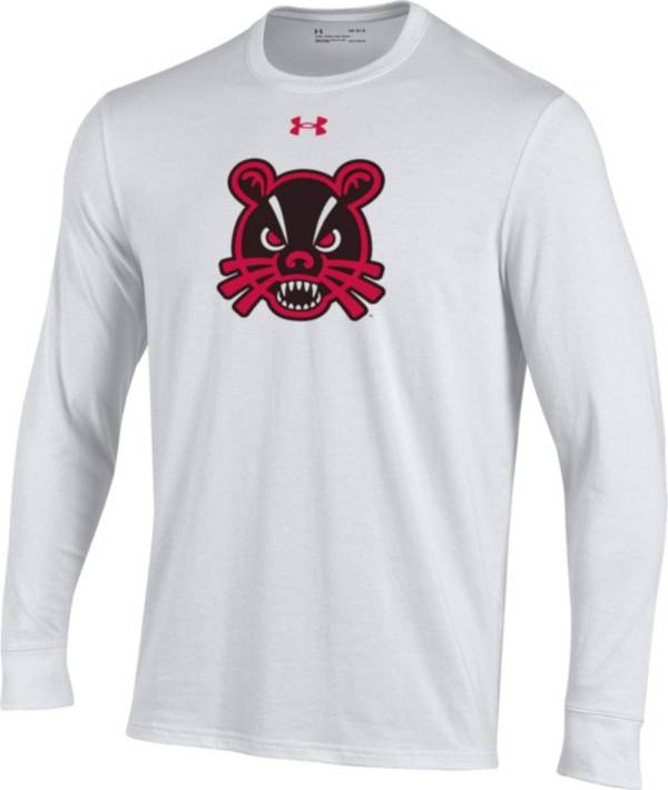 Under Armour Men's Cincinnati Bearcats Performance Cotton Long Sleeve White T-Shirt