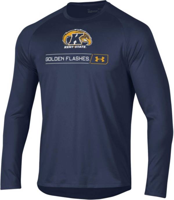 Under Armour Men's Kent State Golden Flashes Navy Blue Long Sleeve Tech Performance T-Shirt product image