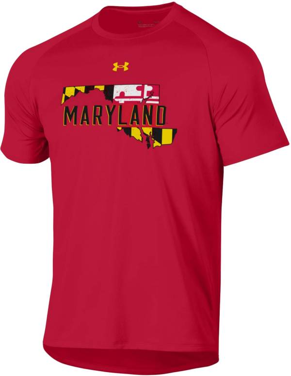 Under Armour Men's Maryland Terrapins 'Maryland Pride' Red Tech Performance T-Shirt